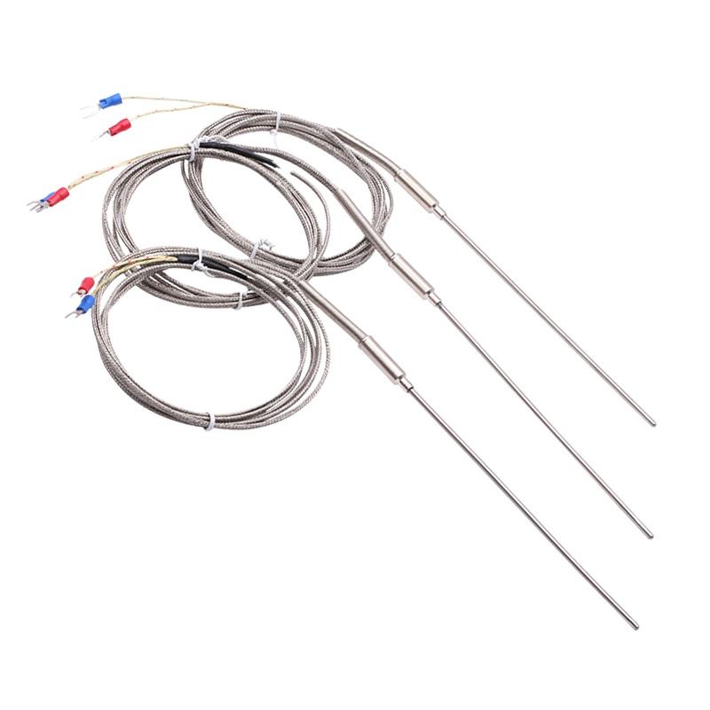 Termocoppia flessibile con ago armato, tipo K, 2 fili, termocoppia ad alta temperatura e alta precisione con sensore RTD PT100 esteso