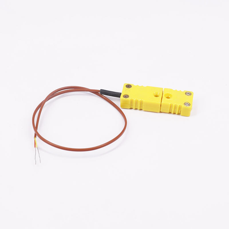 Cavo di prolunga per termocoppia a 2 fili per misurazione della temperatura con guaina in PTFE marrone con spina per termocoppia per sensore di tipo K a contatto diretto